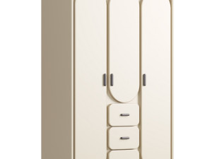 Three-door cabinet made of solid wood Fugab Model 3D