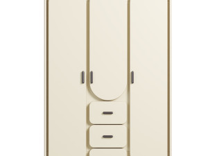 Three-door cabinet made of solid wood Fugab 3Dモデル