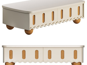 Waves Wooden Forms Coffee Table Modelo 3D