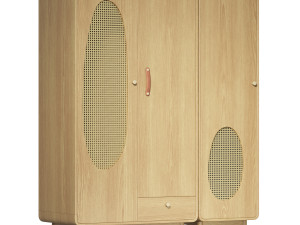 Solid Wood Cabinet Bubble 3D Model