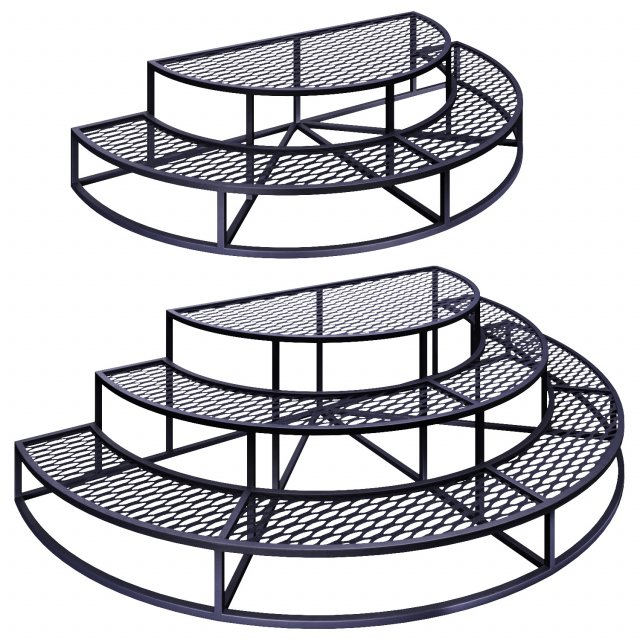 Round stairs made of PVC Modelo 3D .c4d .max .obj .3ds .fbx .stl .blend 