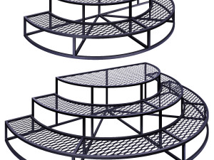 Round stairs made of PVC 3D 模型