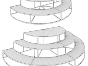 Round stairs made of PVC Modelo 3D
