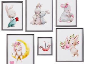 Posters for the childrens room 3D Model