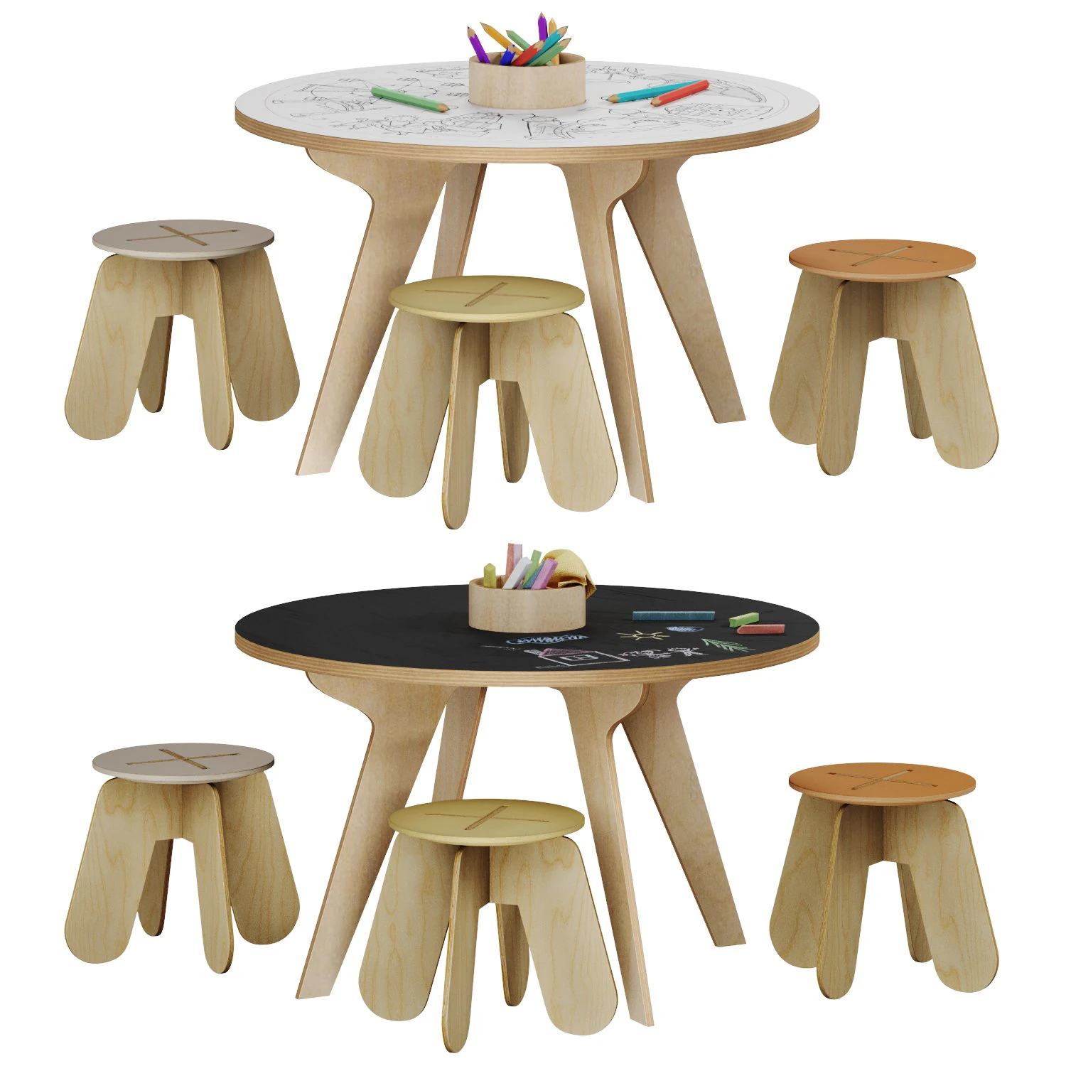 Drawin Table 3D Model .c4d .max .obj .3ds .fbx .stl .blend 