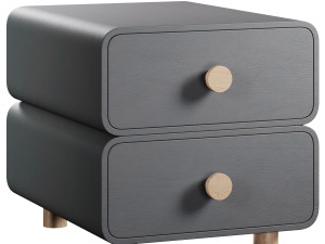 A bedside table in a modern style 3D Model