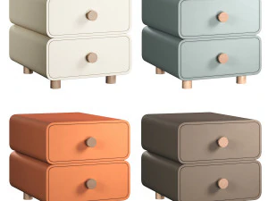 A bedside table in a modern style 3D Model