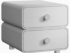A bedside table in a modern style 3D Model