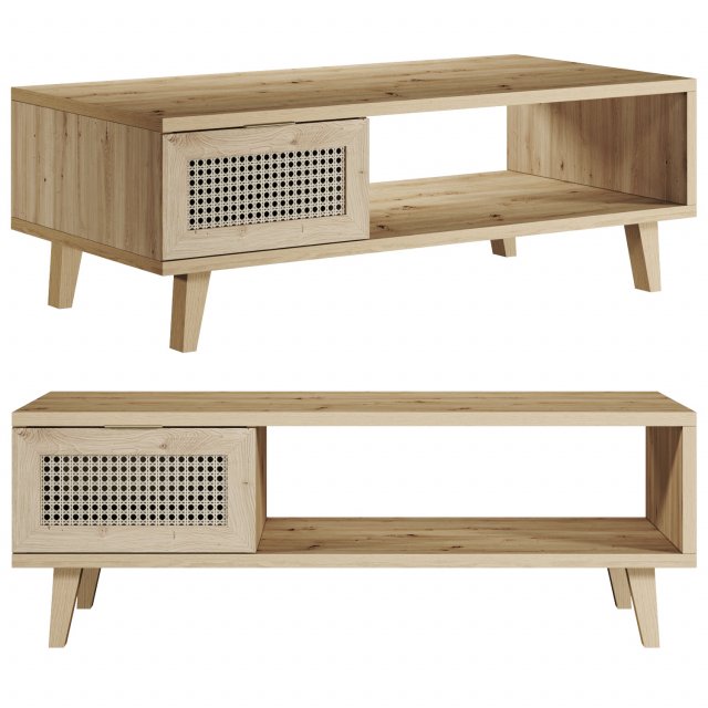 Halmar Borneo Low-1 Artizan Oak Coffee Table VPL-BORNEO-LOW-1 Modèle 3D .c4d .max .obj .3ds .fbx .stl .blend 