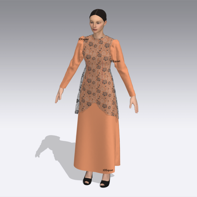 Moslem Dress for Ied Celebration Model 3D .c4d .max .obj .3ds .fbx .stl .blend 