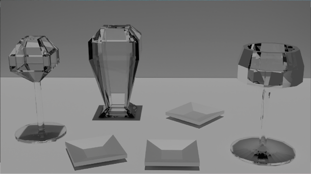 Mugs and plates 3D Model .c4d .max .obj .3ds .fbx .stl .blend 