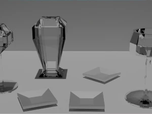 Mugs and plates 3D Model