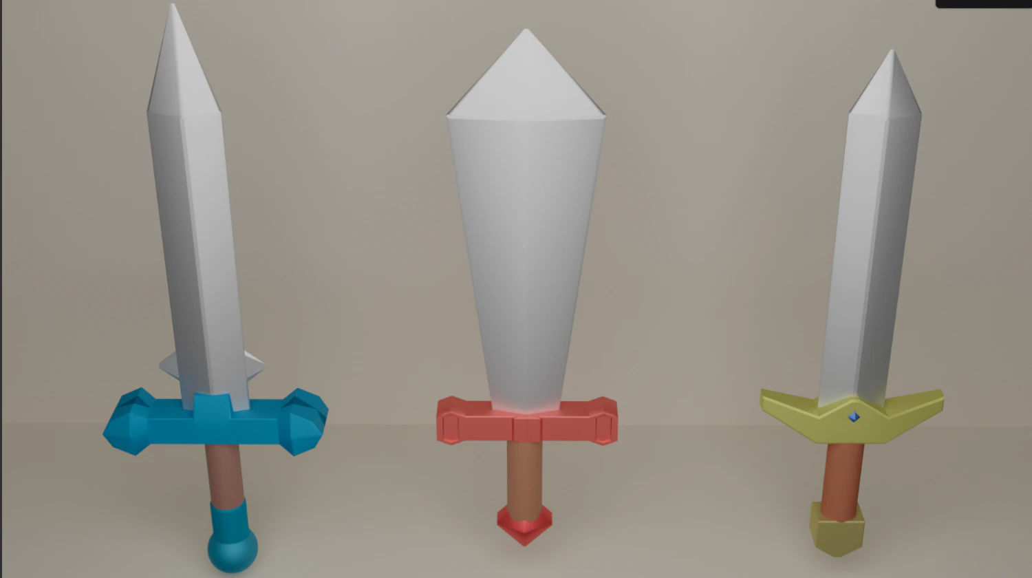 Metal swords 3D Model .c4d .max .obj .3ds .fbx .stl .blend 