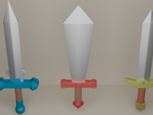 Metal swords 3D Model