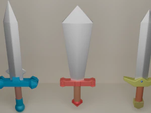 Metal swords 3D Model