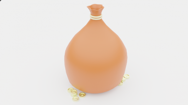 Bag of coins Modelo 3D .c4d .max .obj .3ds .fbx .stl .blend 