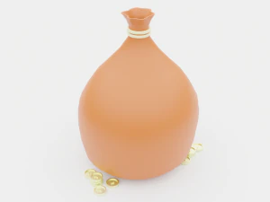 Bag of coins 3D Model