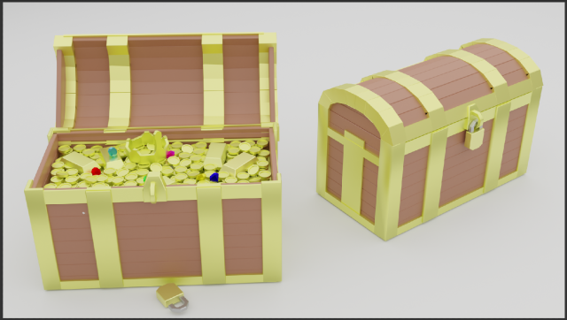 Treasure chest Modelo 3D .c4d .max .obj .3ds .fbx .stl .blend 