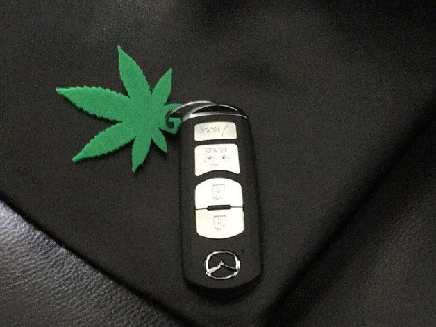 Keychain Leaf 3D Model .c4d .max .obj .3ds .fbx .stl .blend 