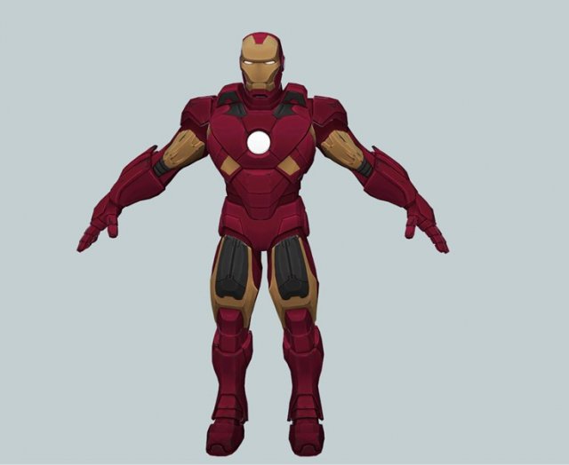 Iron man 3D Модель .c4d .max .obj .3ds .fbx .stl .blend 