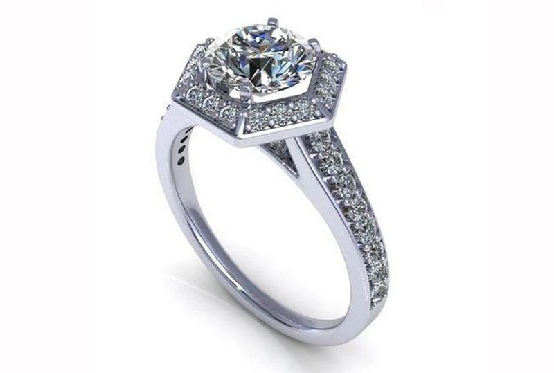 The Queen of Diamonds ring 3D Model .c4d .max .obj .3ds .fbx .stl .blend 