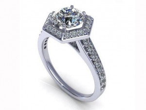 The Queen of Diamonds ring 3D Model