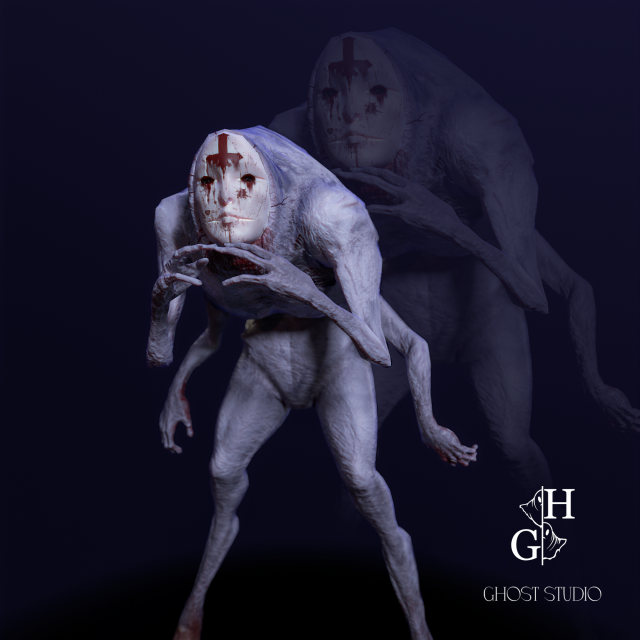 Fobius Lowpoly Monster 3D Model .c4d .max .obj .3ds .fbx .stl .blend 