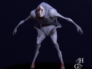 Fobius Lowpoly Monster 3D Model