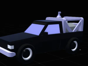 Mobil dengan Turbin Model 3D