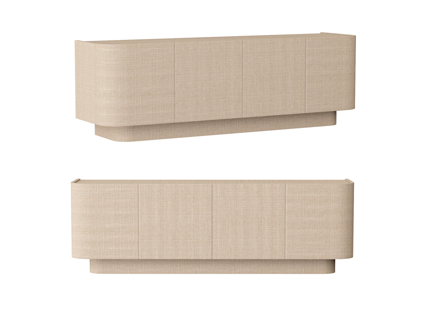 Westelm Solstice Media Console 3D Model .c4d .max .obj .3ds .fbx .stl .blend 