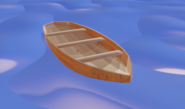 Low-poly boat 3D 模型 .c4d .max .obj .3ds .fbx .stl .blend 