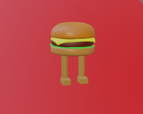 Burger man 3D Model .c4d .max .obj .3ds .fbx .stl .blend 