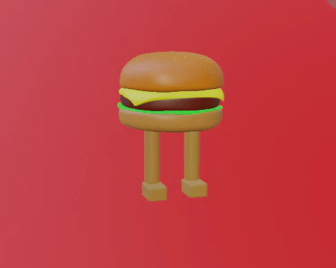 Burger man 3D Model .c4d .max .obj .3ds .fbx .stl .blend 