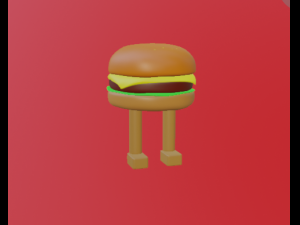Burger man Modelo 3D
