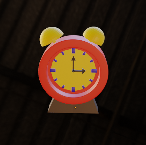 Low-poly clock 3D Model .c4d .max .obj .3ds .fbx .stl .blend 