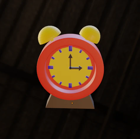 Low-poly clock 3D Model .c4d .max .obj .3ds .fbx .stl .blend 