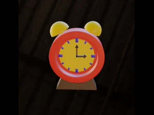 Low-poly clock 3D Model