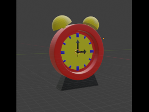 Low-poly clock 3D Model