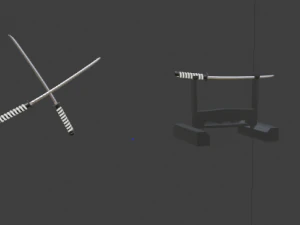 Katana with stand 3D Model
