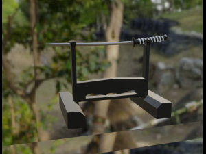 Katana with stand Model 3D