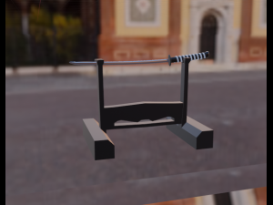 Katana with stand Model 3D