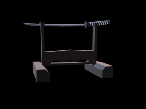 Katana with stand Model 3D