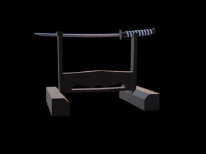 Katana with stand 3D Model