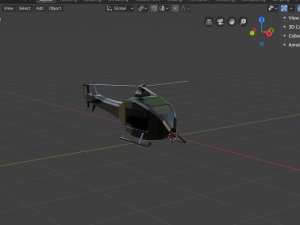 Low-poly helicopter Modelo 3D