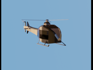 Low-poly helicopter Modelo 3D