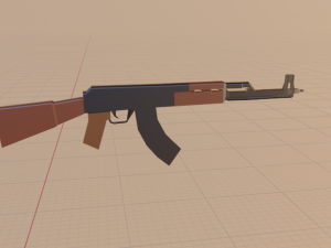 Low-poly AK-47 3D Model