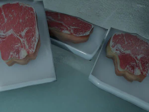 Refrigerator full of food 3D Model