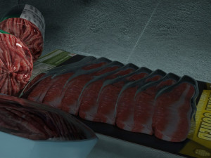 Refrigerator full of food Modelo 3D