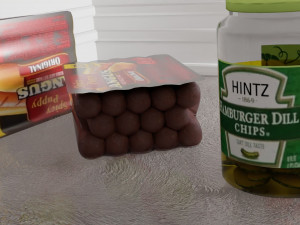 Refrigerator full of food Modelo 3D