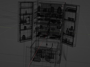 Refrigerator full of food Modelo 3D